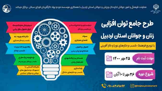 طرح جامع توان افزایی زنان و جوانان استان اردبیل 