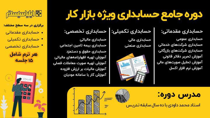 آموزش جامع حسابداری در مشهد+ مدرک فنی و حرفه‌ای